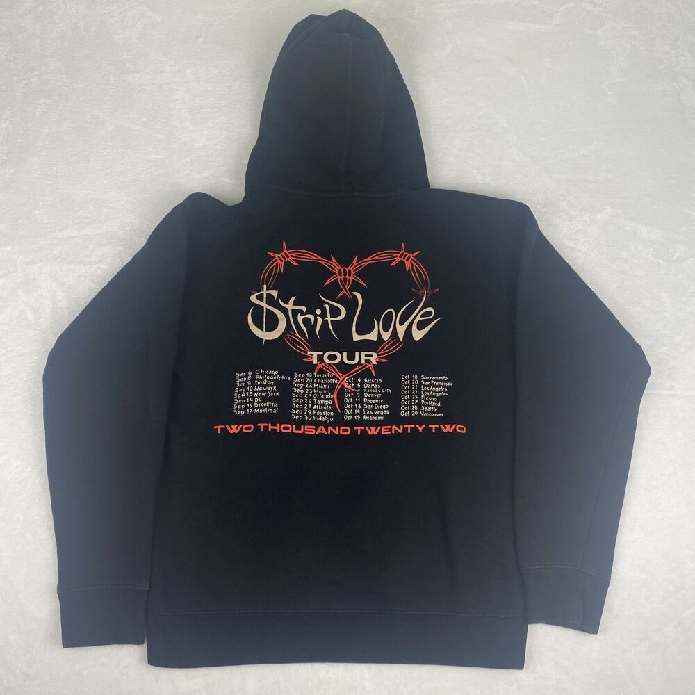 Karol G Strip Love Tour Graphic Sweater Adult Small Black Hoodie Sweatshirt
